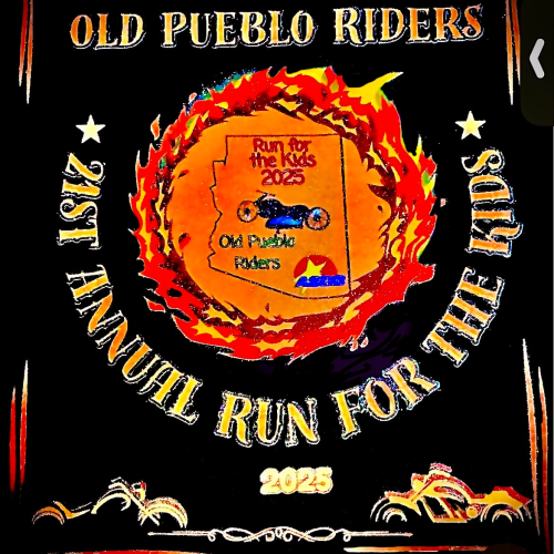 Old Pueblo Riders Shirt Design 2 – 21st Annual Run for the Kids (2025 Edition)